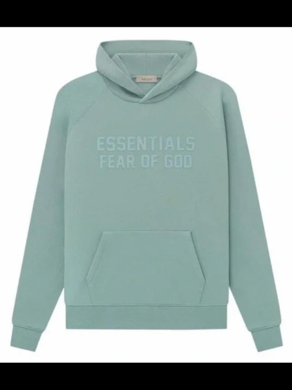 FEAR OF GOD ESSENTIALS HOODIE SZ SMALL - SYCAMORE